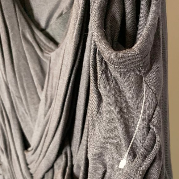 Spaghetti-Strap Maternity Grey Maxi Dress - Picture 7 of 8